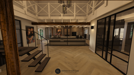 woonboerderij,hotel,chique,3d,ontwerp,interieur