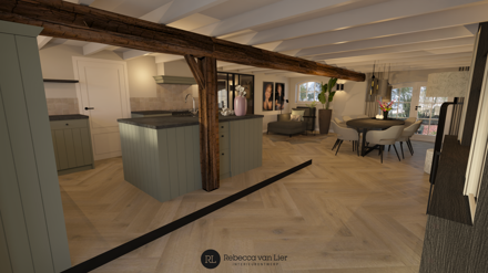 woonboerderij,hotel,chique,3d,ontwerp,interieur