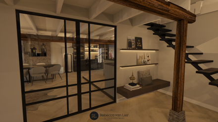 woonboerderij,hotel,chique,3d,ontwerp,interieur