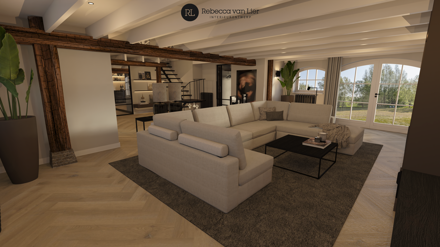 woonboerderij,hotel,chique,3d,ontwerp,interieur