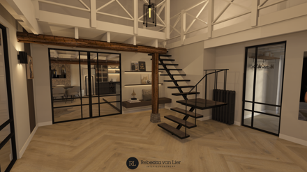 woonboerderij,hotel,chique,3d,ontwerp,interieur