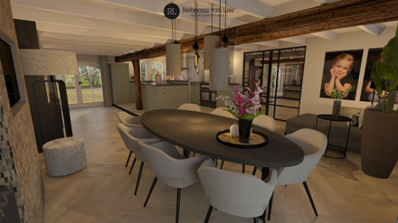woonboerderij,hotel,chique,3d,ontwerp,interieur