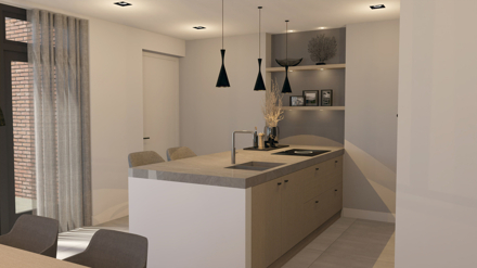 particulier,woonhuis,3d,interieur,hotel chique, landelijk
