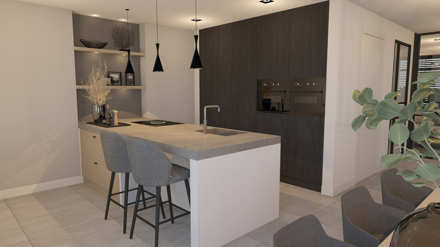 particulier,woonhuis,3d,interieur,hotel chique, landelijk