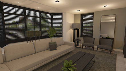 particulier,woonhuis,3d,interieur,hotel chique, landelijk