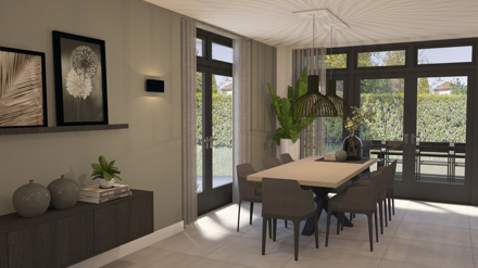 particulier,woonhuis,3d,interieur,hotel chique, landelijk