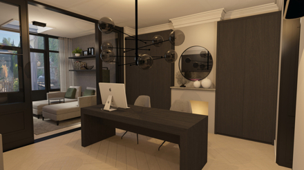 modern,klassiek,woonhuis,3d,interieur