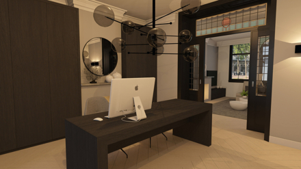 modern,klassiek,woonhuis,3d,interieur