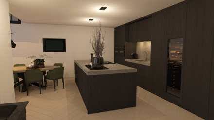 modern,klassiek,woonhuis,3d,interieur