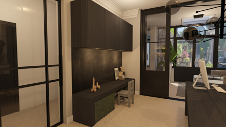 modern,klassiek,woonhuis,3d,interieur