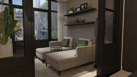 modern,klassiek,woonhuis,3d,interieur