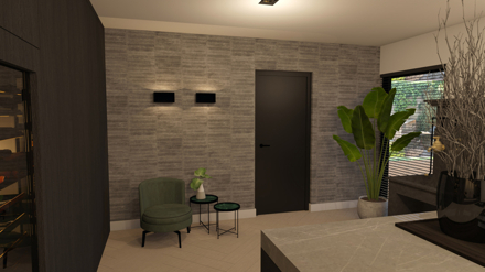modern,klassiek,woonhuis,3d,interieur