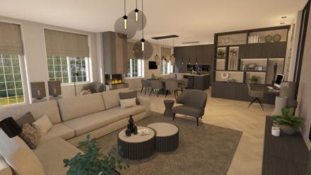 particulier,woonhuis,3d,interieur,industrieel