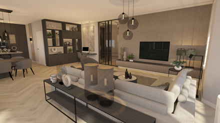 particulier,woonhuis,3d,interieur,industrieel