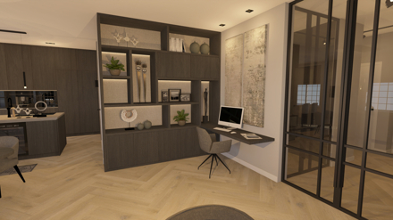 particulier,woonhuis,3d,interieur,industrieel