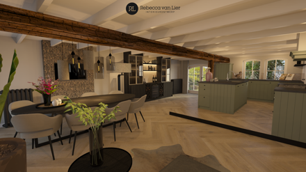 woonboerderij,hotel,chique,3d,ontwerp,interieur