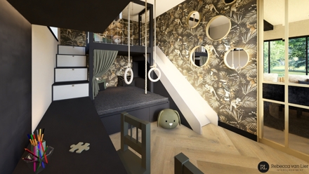 villa,interieur,hotel,chique,speelkamer