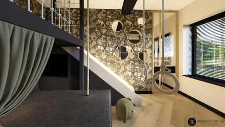 villa,interieur,hotel,chique,speelkamer